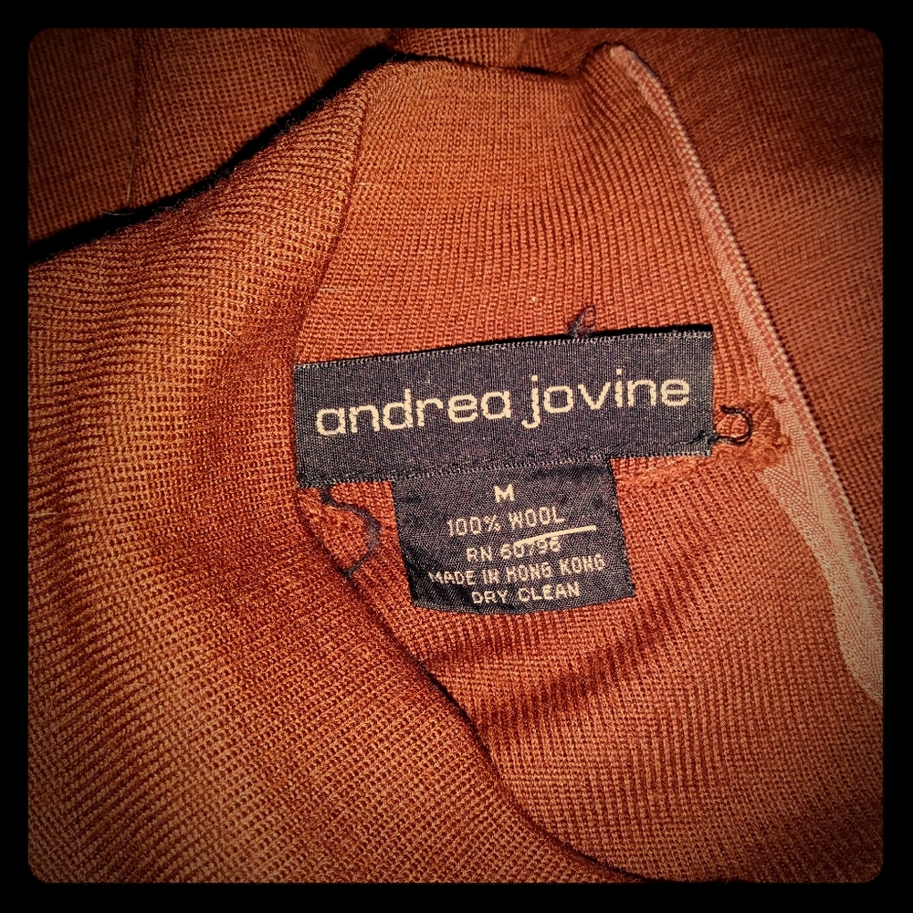 Vintage Designer Andrea Jovine.. Wool Perfect
